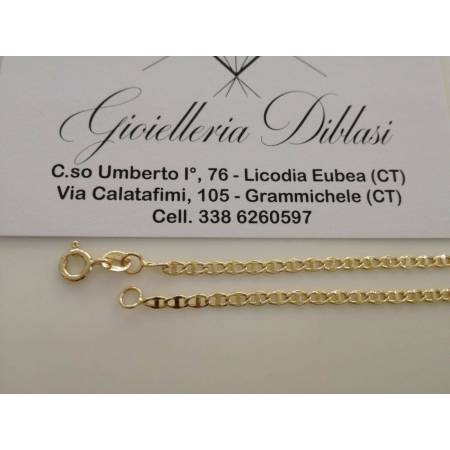 COLLANA In ORO GIALLO Uomo Donna Unisex 18 Karati 750% CATENA Girocollo Collier - 2