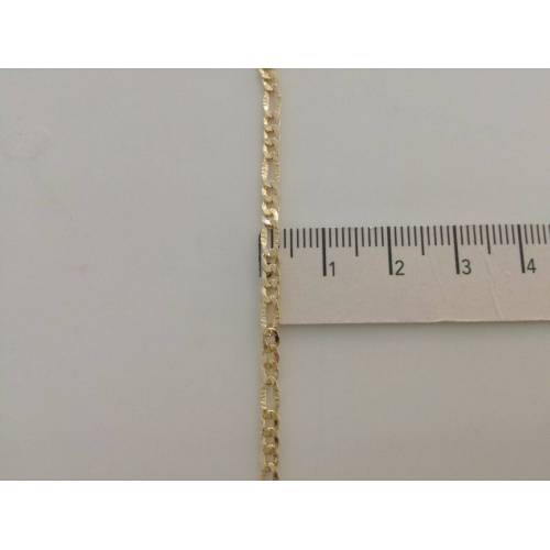 COLLANA ORO GIALLO 18 Karati 750% Uomo Donna CATENA Maglia 3+1 Collier Girocollo - 3