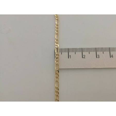 COLLANA ORO GIALLO 18 Karati 750% Uomo Donna CATENA Maglia 3+1 Collier Girocollo - 3