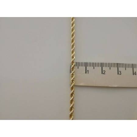 COLLANA In ORO GIALLO Modello CORDA (FUNE) Unisex Oro 18 KT 750% Made In Italy - 3