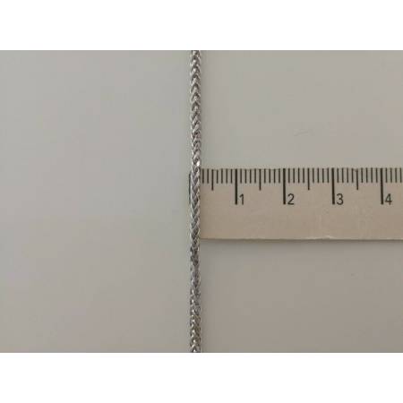 COLLANA In ORO BIANCO 18 Kt 750% Donna Modello SPIGA Collier Catena Girocollo - 3