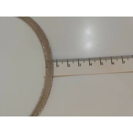 Collana girocollo in oro bianco 18kt 750% altissima manifattura italiana - 3