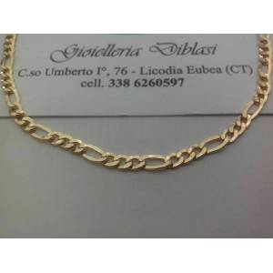 Collana in oro giallo maglia 3+1 18kt 750% Made in Italy - 1