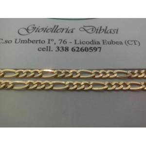 Collana in oro giallo maglia 3+1 18kt 750% Made in Italy - 1 2