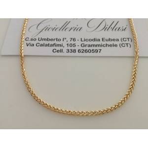 COLLANA In ORO GIALLO Unisex Oro 18 KT 750% Made In Italy - 1
