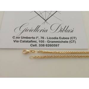 COLLANA In ORO GIALLO Unisex Oro 18 KT 750% Made In Italy - 1 2