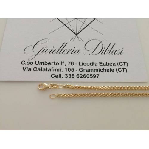 COLLANA In ORO GIALLO Unisex Oro 18 KT 750% Made In Italy - 2