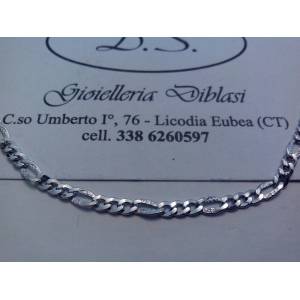 BELLISSIMA COLLANA IN ORO BIANCO 3+1 (oro 18kt tit.750) - 1