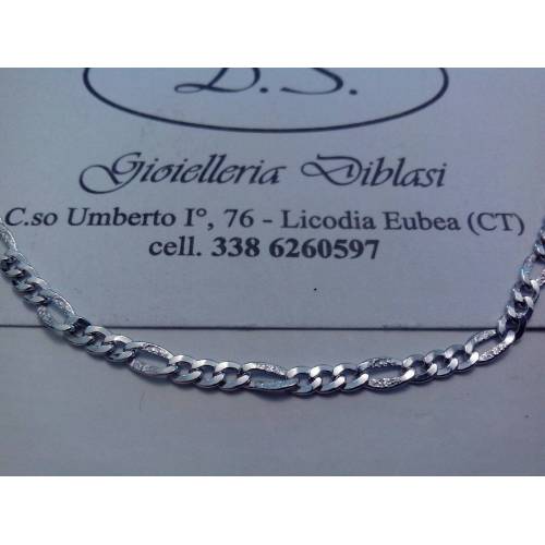 BELLISSIMA COLLANA IN ORO BIANCO 3+1 (oro 18kt tit.750) - 1