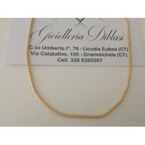 COLLANA In ORO GIALLO Unisex Oro 18 KT 750% Made In Italy - 1