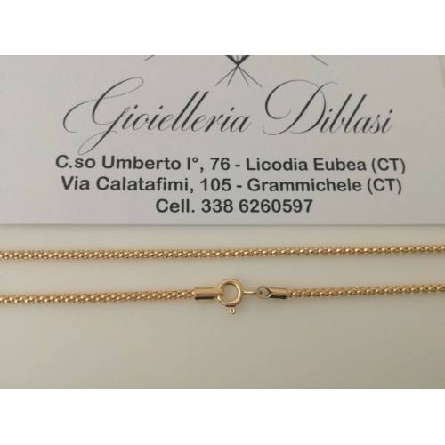 COLLANA In ORO GIALLO Unisex Oro 18 KT 750% Made In Italy - 2