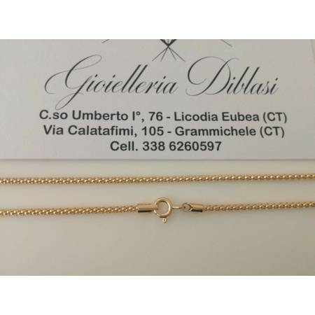 COLLANA In ORO GIALLO Unisex Oro 18 KT 750% Made In Italy - 2