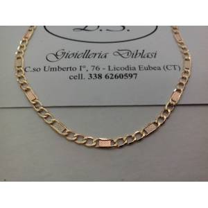 COLLANA ORO GIALLO BIANCO E ROSSO (oro 18 kt titolo 750%) - 1