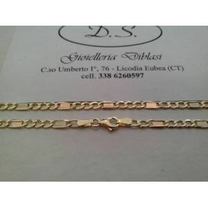 COLLANA ORO GIALLO BIANCO E ROSSO (oro 18 kt titolo 750%) - 1 2