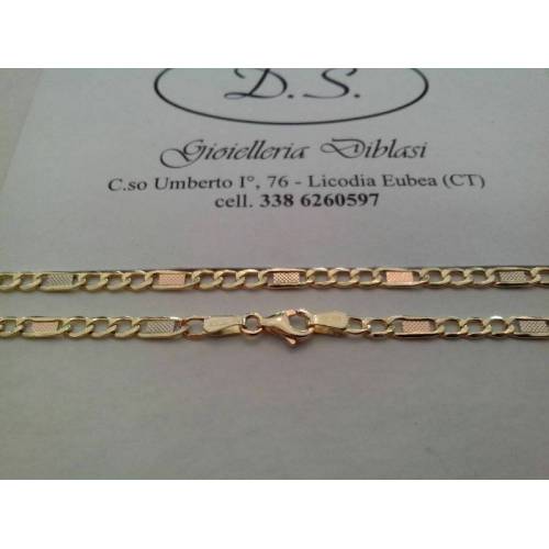 COLLANA ORO GIALLO BIANCO E ROSSO (oro 18 kt titolo 750%) - 2