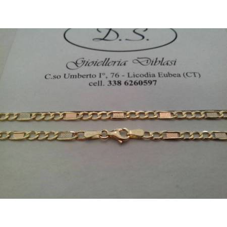 COLLANA ORO GIALLO BIANCO E ROSSO (oro 18 kt titolo 750%) - 2