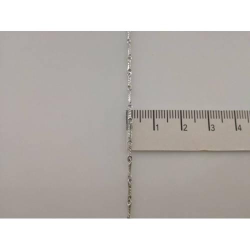 COLLANA In ORO BIANCO Unisex Oro 18 KT 750% Made In Italy - 3