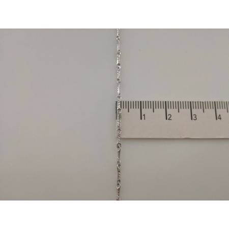 COLLANA In ORO BIANCO Unisex Oro 18 KT 750% Made In Italy - 3