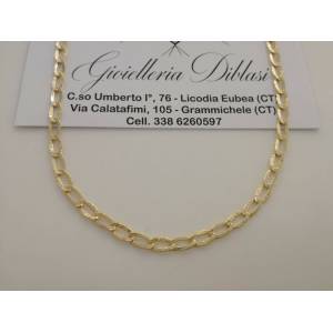 COLLANA In ORO GIALLO Unisex Oro 18 KT 750% Made In Italy - 1