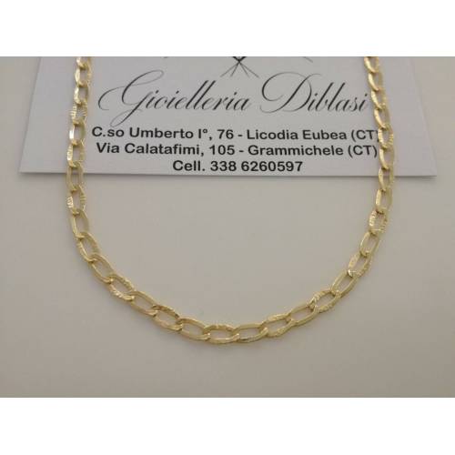 COLLANA In ORO GIALLO Unisex Oro 18 KT 750% Made In Italy - 1