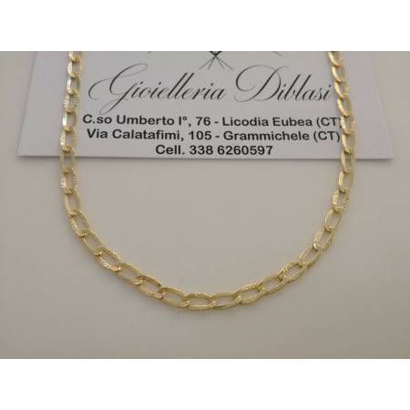 COLLANA In ORO GIALLO Unisex Oro 18 KT 750% Made In Italy - 1