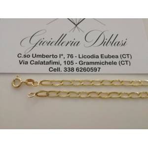 COLLANA In ORO GIALLO Unisex Oro 18 KT 750% Made In Italy - 1 2