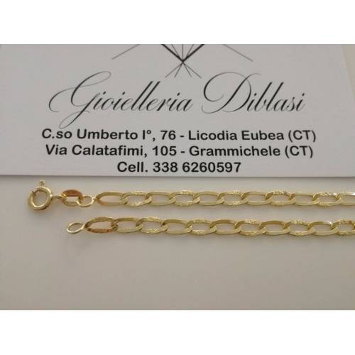 COLLANA In ORO GIALLO Unisex Oro 18 KT 750% Made In Italy - 2