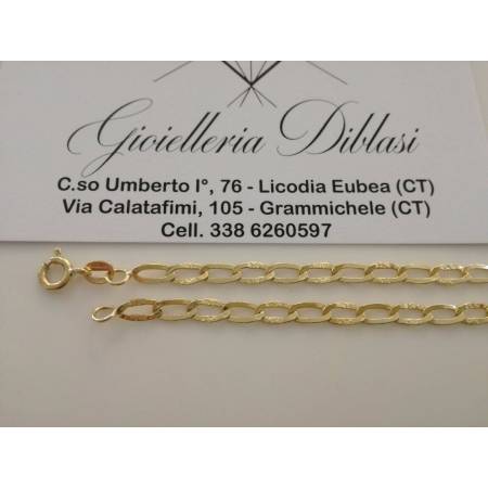 COLLANA In ORO GIALLO Unisex Oro 18 KT 750% Made In Italy - 2