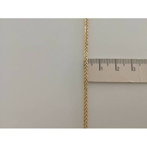 COLLANA In ORO GIALLO 18 KT 750% Unisex Modello SPIGA Catena Collier Girocollo - 3