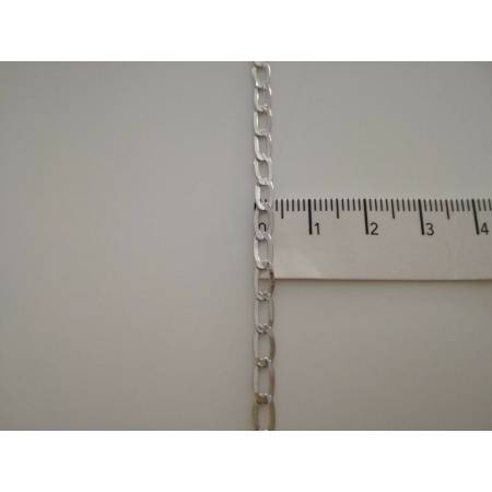 COLLANA Collier ORO BIANCO 18 Kt 750% Uomo Donna Unisex Maglia CATENA Girocollo - 3