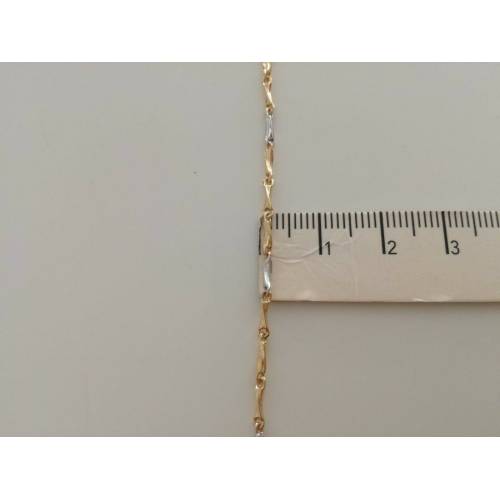 COLLANA ORO 18 KARATI 750% COLLIER CATENA Uomo Donna Unisex Oro Giallo e Bianco - 3