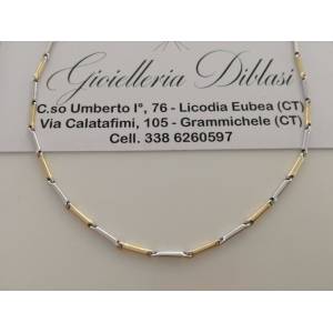 COLLANA IN ORO GIALLO E ORO BIANCO (BICOLORE) (18KARATI - 750%) - 1