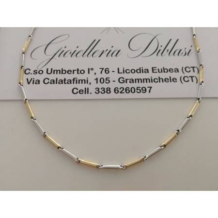 COLLANA IN ORO GIALLO E ORO BIANCO (BICOLORE) (18KARATI - 750%) - 1