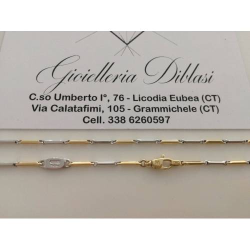 COLLANA IN ORO GIALLO E ORO BIANCO (BICOLORE) (18KARATI - 750%) - 2