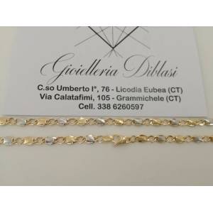 Collana in oro giallo e oro bianco (bicolore) 18kt 750% Made in Italy - 1 2