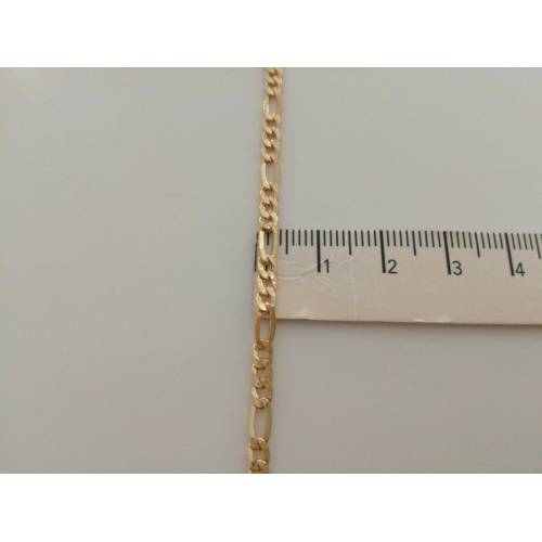 COLLANA COLLIER ORO 18 Karati 750% CATENA Uomo Donna ORO Giallo Maglia 3+1 Italy - 3