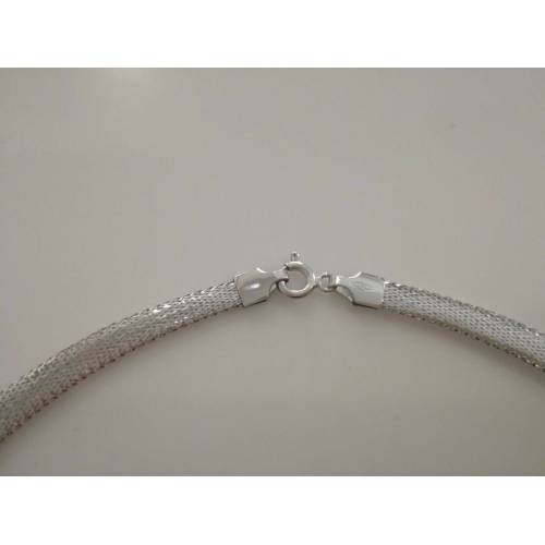 COLLANA COLLIER IN ORO BIANCO 18 KARATI 750% SEMIRIGIDA Made in Italy - 2