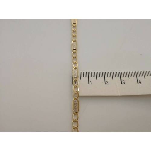 COLLANA In ORO Bicolore GIALLO E ORO BIANCO Unisex Oro 18 KT 750% Made In Italy - 3