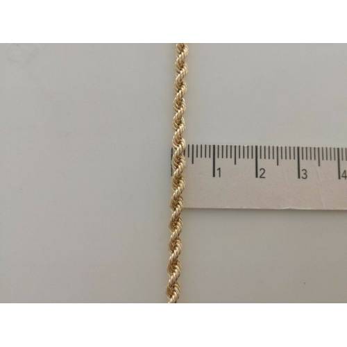 COLLANA In ORO GIALLO Modello CORDA (FUNE) Unisex Oro 18 KT 750% Made In Italy - 3