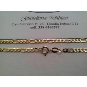 BELLISSIMA COLLANA IN ORO GIALLO 3+1 (oro 18 karati titolo 750%) - 1 2