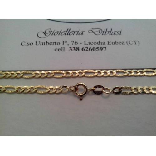 BELLISSIMA COLLANA IN ORO GIALLO 3+1 (oro 18 karati titolo 750%) - 2