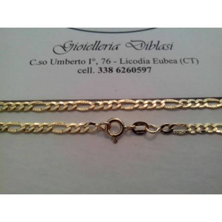 BELLISSIMA COLLANA IN ORO GIALLO 3+1 (oro 18 karati titolo 750%) - 2