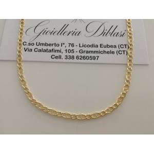 COLLANA In ORO GIALLO 18 Karati 750% Uomo Donna Unisex COLLIER Catena Girocollo - 1