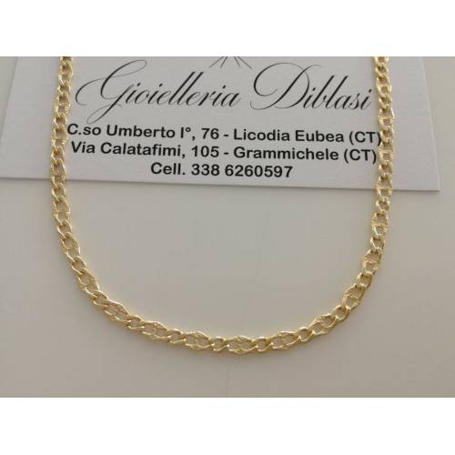 COLLANA In ORO GIALLO 18 Karati 750% Uomo Donna Unisex COLLIER Catena Girocollo - 1