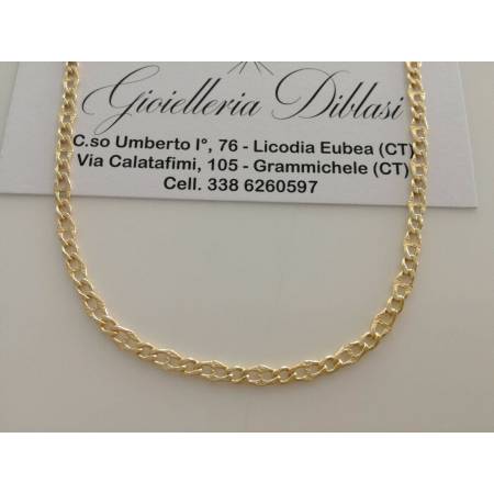 COLLANA In ORO GIALLO 18 Karati 750% Uomo Donna Unisex COLLIER Catena Girocollo - 1