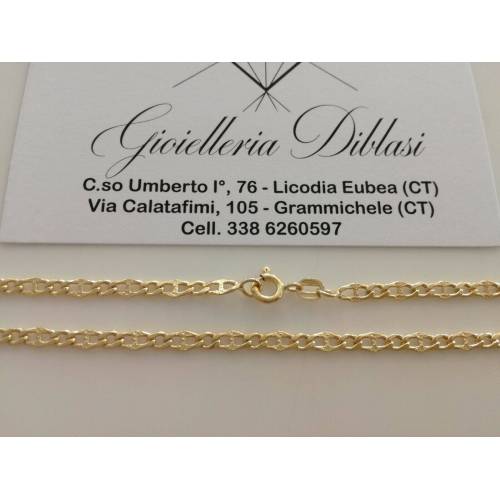 COLLANA In ORO GIALLO 18 Karati 750% Uomo Donna Unisex COLLIER Catena Girocollo - 2