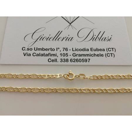 COLLANA In ORO GIALLO 18 Karati 750% Uomo Donna Unisex COLLIER Catena Girocollo - 2