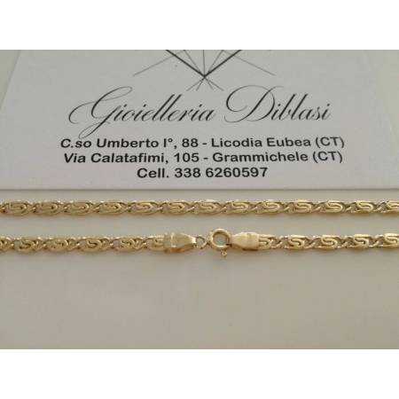 COLLANA ORO Giallo 18 KT 750% Maglia CATENA COLLIER Girocollo Uomo Donna Unisex - 2