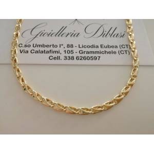 COLLANA In ORO GIALLO 18 Karati 750% Uomo Donna Unisex COLLIER Catena Girocollo - 1