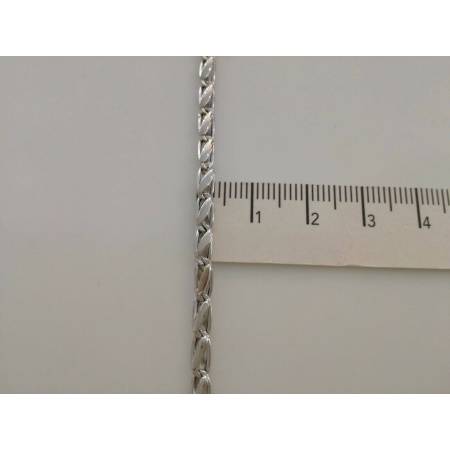 COLLANA In ORO BIANCO Unisex Oro 18 KT 750% Made In Italy - 3